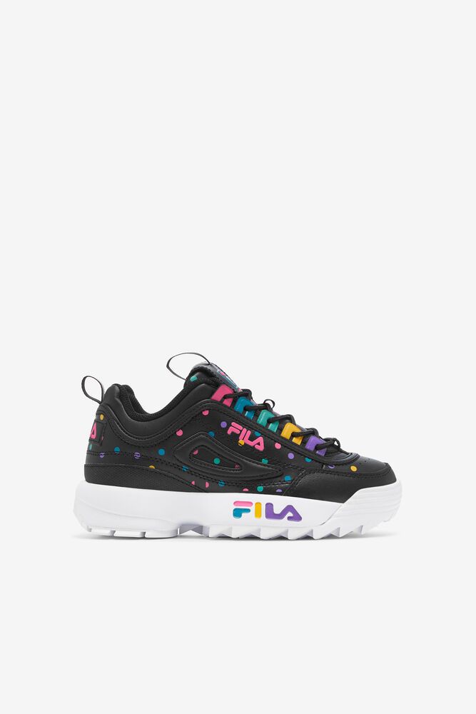 Fila Disruptor 2 Premium Black Sneakers Kids - NZ 37418-UOBW